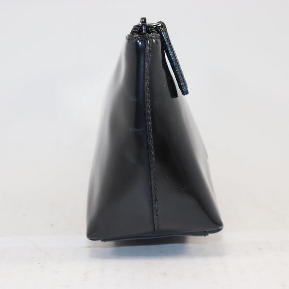 Vintage Gucci Black Patent Leather Square G Monogram Cosmetic Pouch Bag 039.0270 - Picture 3 of 9